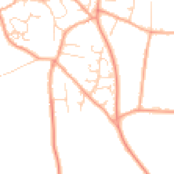 Daytime road noise heatmap for NR29 4NJ