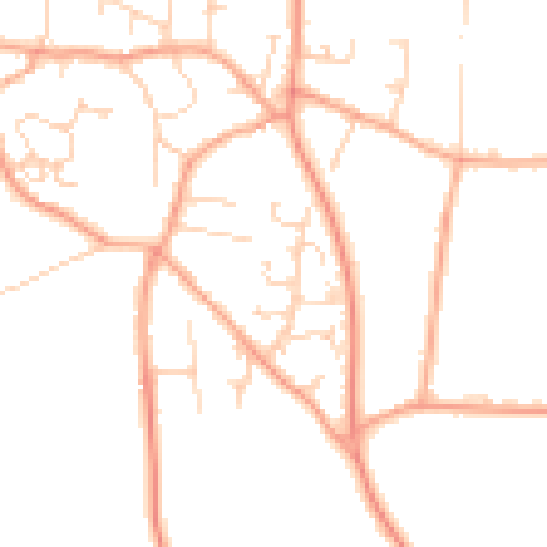 Daytime road noise heatmap for NR29 4NT