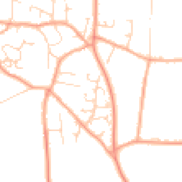 Daytime road noise heatmap for NR29 4NU