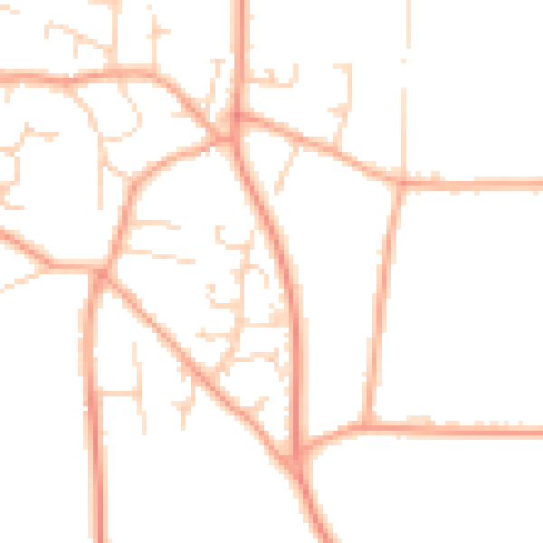 Daytime road noise heatmap for NR29 4NX