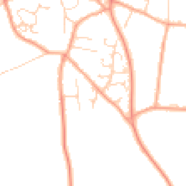 Daytime road noise heatmap for NR29 4NY