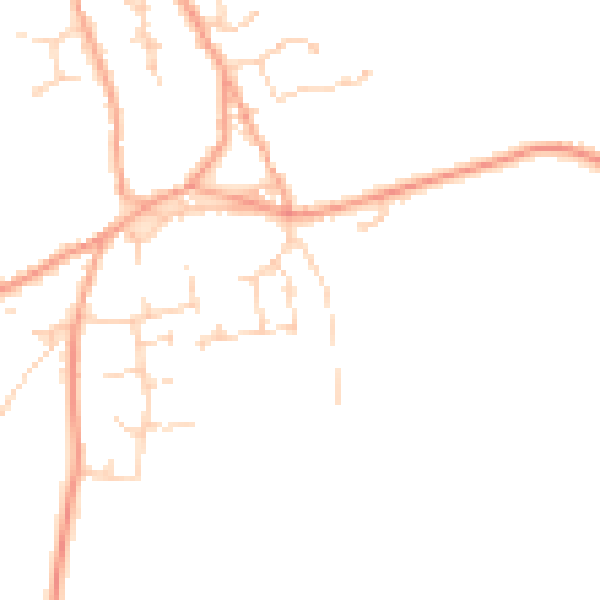 Daytime road noise heatmap for NR29 4QP