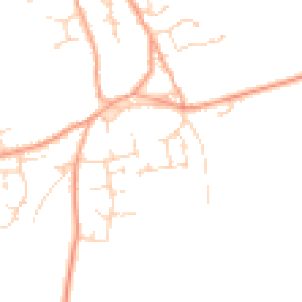 Daytime road noise heatmap for NR29 4RT