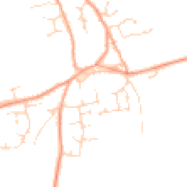 Daytime road noise heatmap for NR29 4RZ