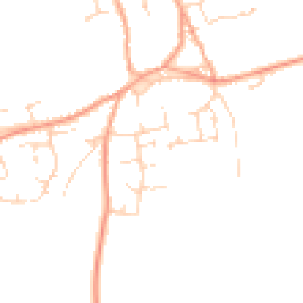 Daytime road noise heatmap for NR29 4SD