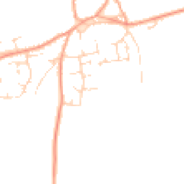 Daytime road noise heatmap for NR29 4SQ