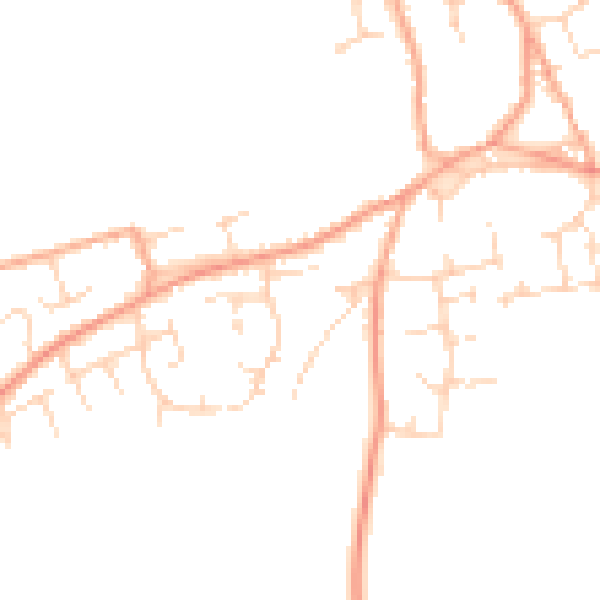 Daytime road noise heatmap for NR29 4SS