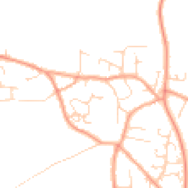 Daytime road noise heatmap for NR29 4TT