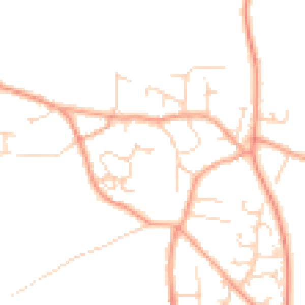 Daytime road noise heatmap for NR29 4UH
