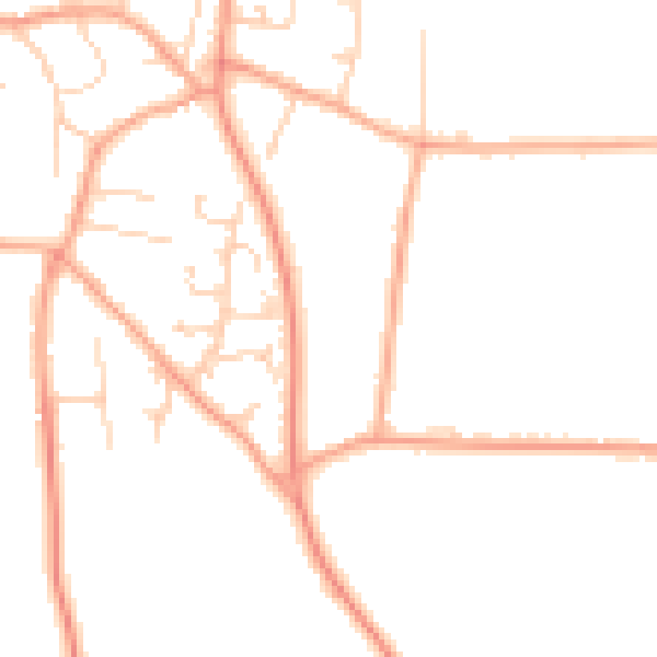 Daytime road noise heatmap for NR29 4UT