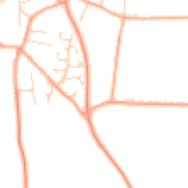 Daytime road noise heatmap for NR29 4WR