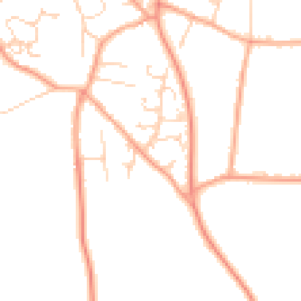 Daytime road noise heatmap for NR29 4WS