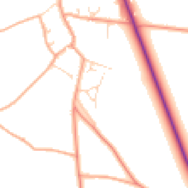 Daytime road noise heatmap for NR29 5AP