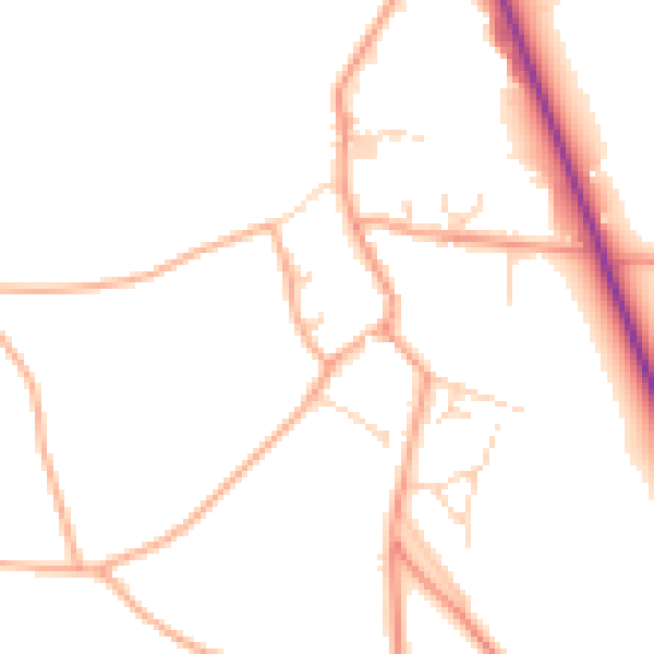 Daytime road noise heatmap for NR29 5AT