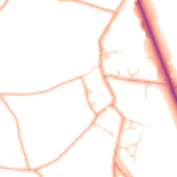 Daytime road noise heatmap for NR29 5AU