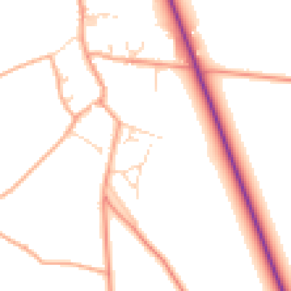 Daytime road noise heatmap for NR29 5DQ
