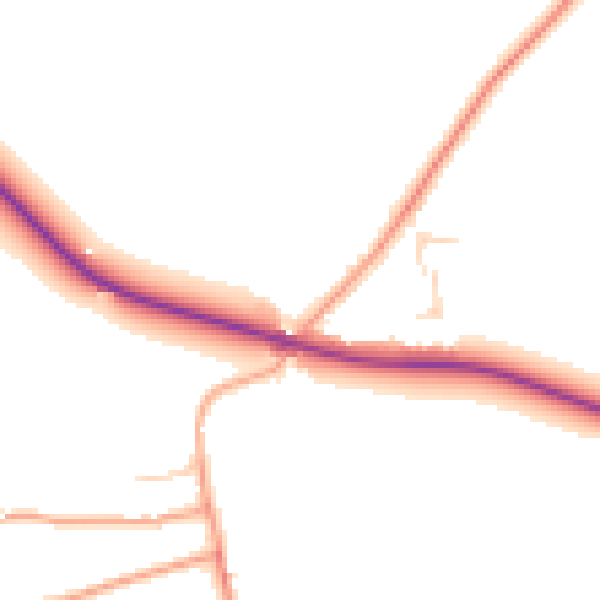 Daytime road noise heatmap for NR29 5DR