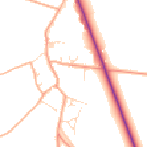 Daytime road noise heatmap for NR29 5DW
