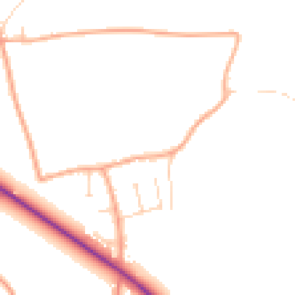 Daytime road noise heatmap for NR29 5LH