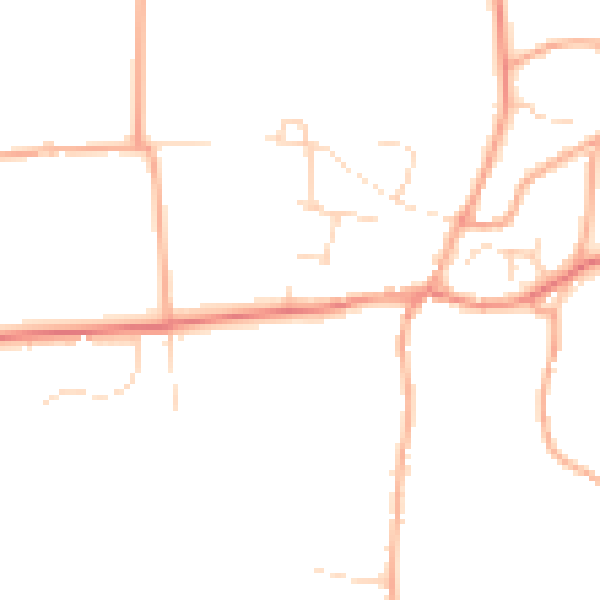 Daytime road noise heatmap for NR29 5NW