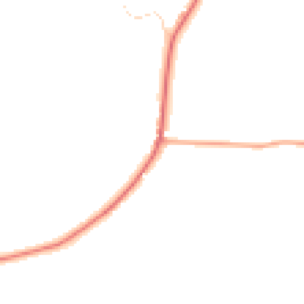 Daytime road noise heatmap for NR29 5NY