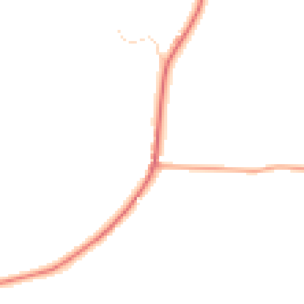 Daytime road noise heatmap for NR29 5NZ