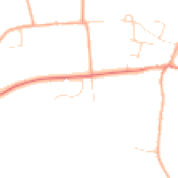 Daytime road noise heatmap for NR29 5PE