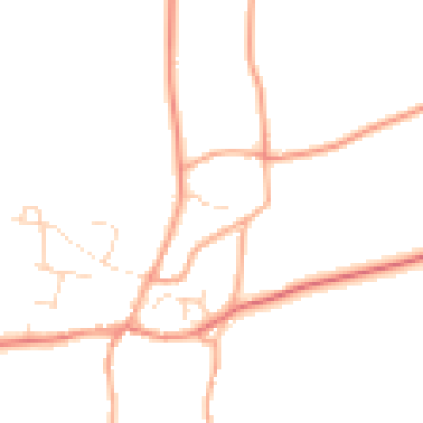 Daytime road noise heatmap for NR29 5PZ
