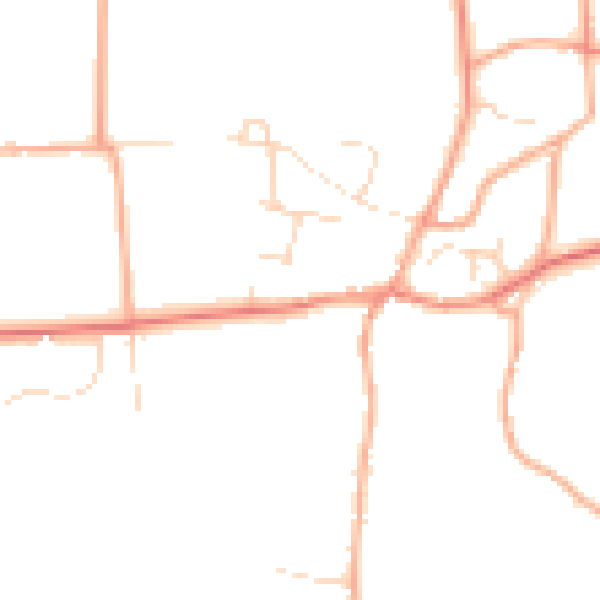 Daytime road noise heatmap for NR29 5QB