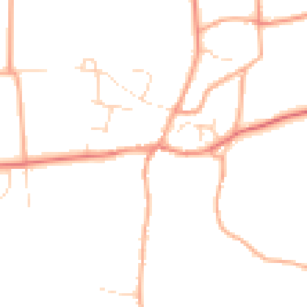 Daytime road noise heatmap for NR29 5QE
