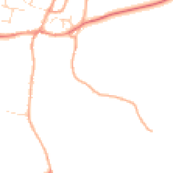 Daytime road noise heatmap for NR29 5QG