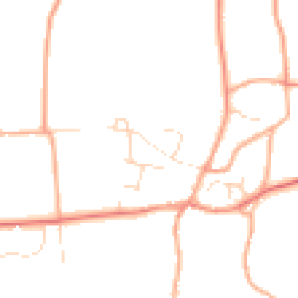 Daytime road noise heatmap for NR29 5QN