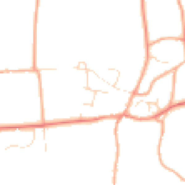 Daytime road noise heatmap for NR29 5QS