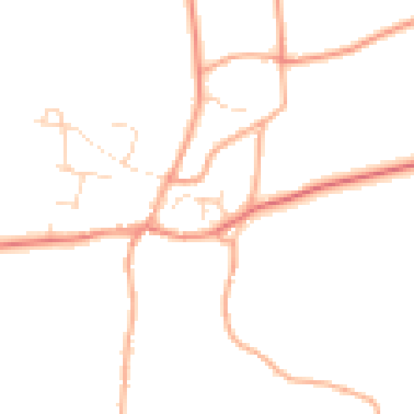 Daytime road noise heatmap for NR29 5RA