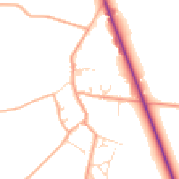 Daytime road noise heatmap for NR29 5RF
