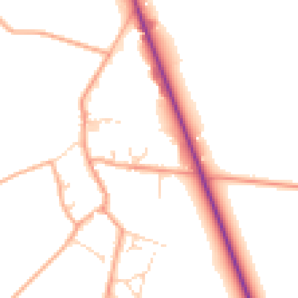 Daytime road noise heatmap for NR29 5RH