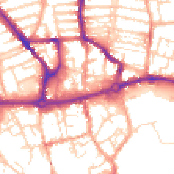 Daytime road noise heatmap for NR3 1AA