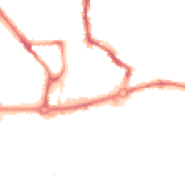 Night-time road noise heatmap for NR3 1AA