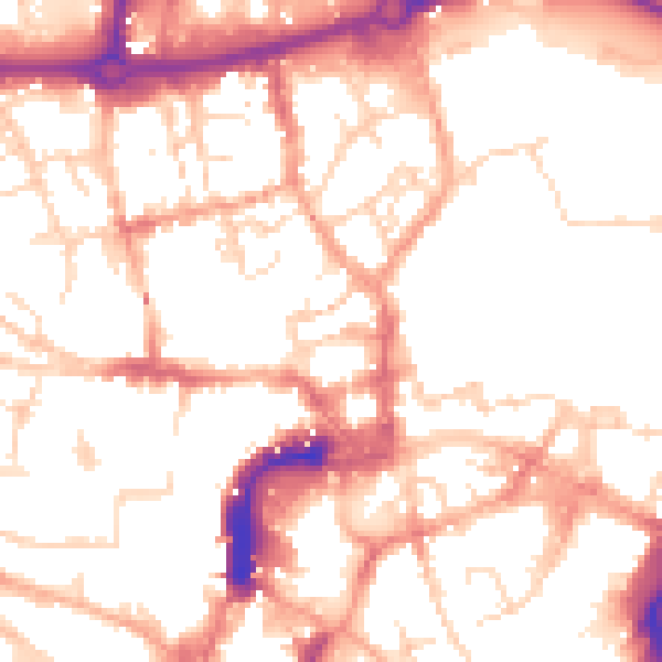 Daytime road noise heatmap for NR3 1AE