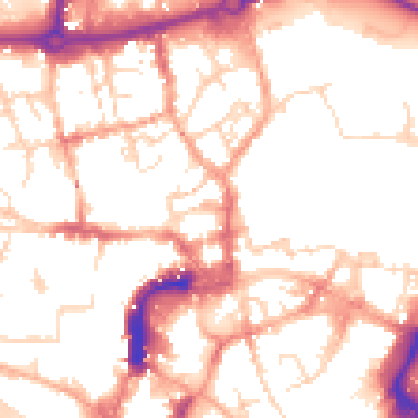 Daytime road noise heatmap for NR3 1AF