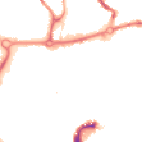 Night-time road noise heatmap for NR3 1AN