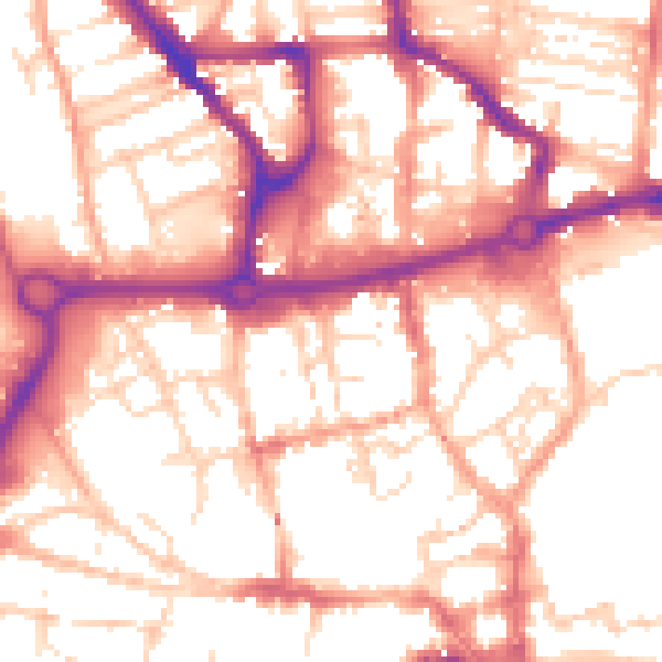 Daytime road noise heatmap for NR3 1AR