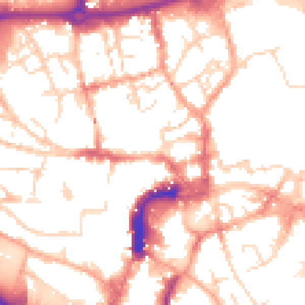 Daytime road noise heatmap for NR3 1AU