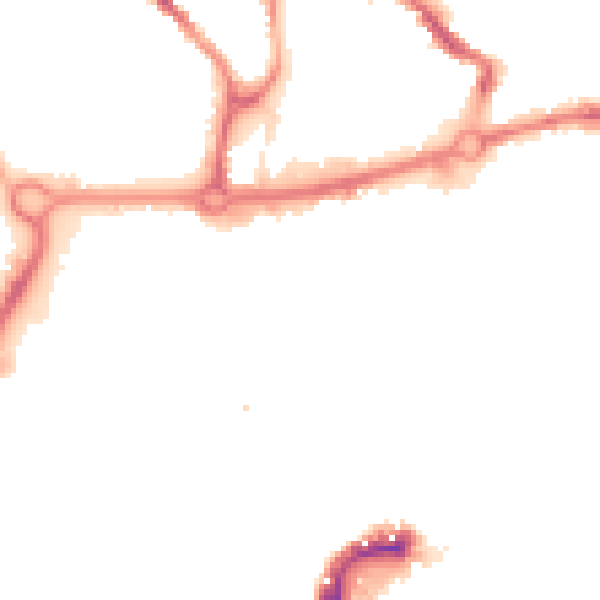 Night-time road noise heatmap for NR3 1AW