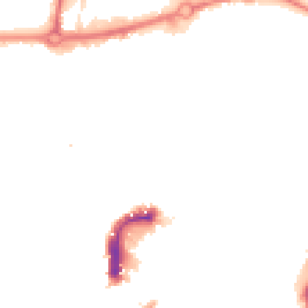 Night-time road noise heatmap for NR3 1AY