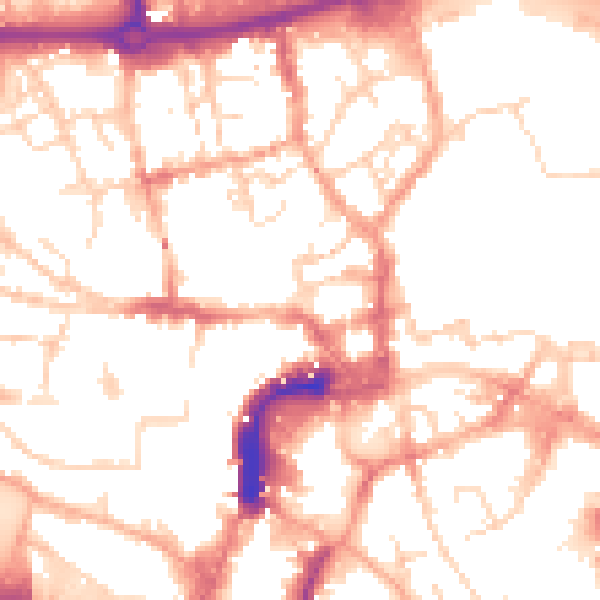 Daytime road noise heatmap for NR3 1AZ