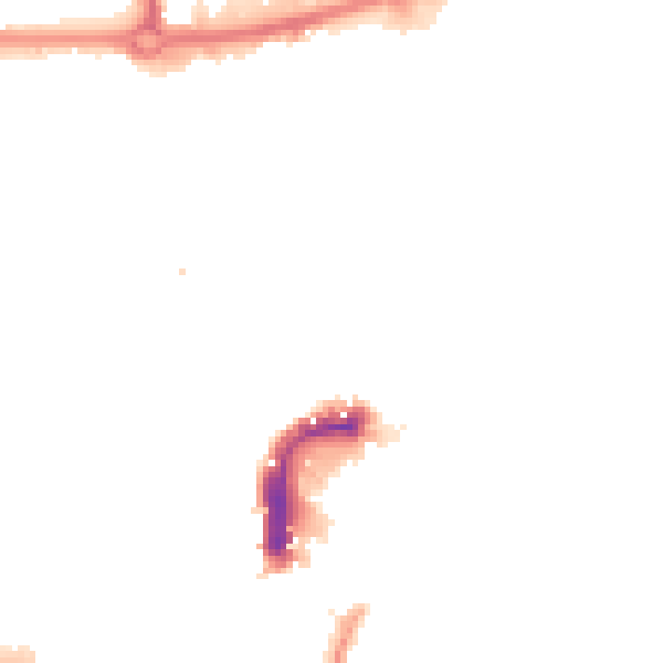 Night-time road noise heatmap for NR3 1AZ