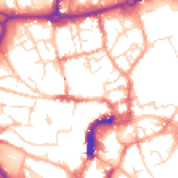 Daytime road noise heatmap for NR3 1BA