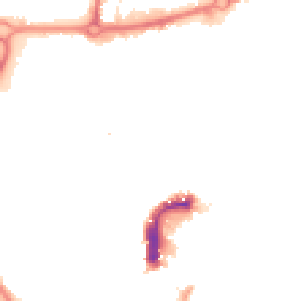 Night-time road noise heatmap for NR3 1BA