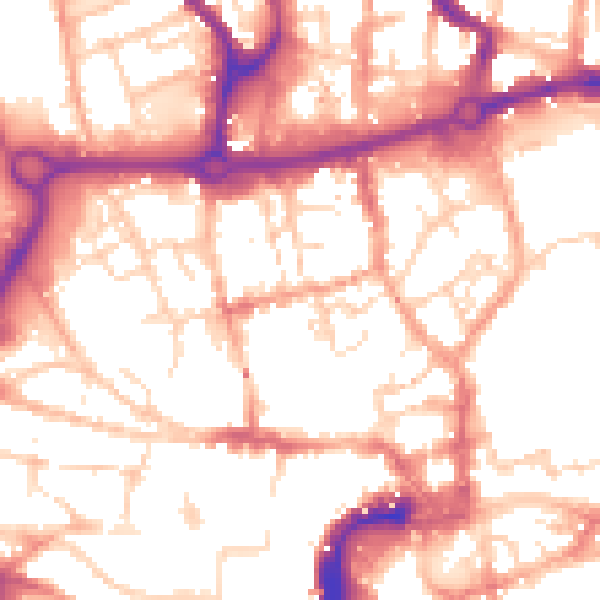Daytime road noise heatmap for NR3 1BG